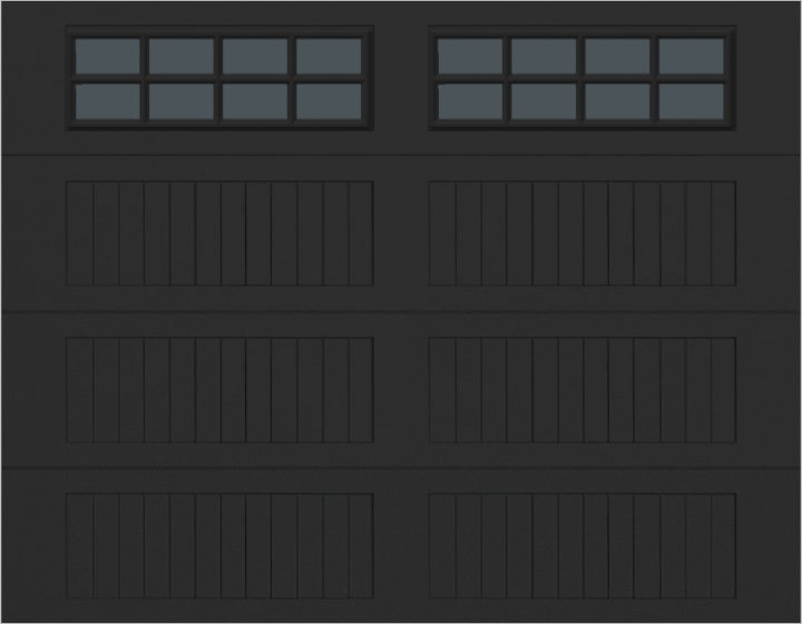 9x7 -  Tinted - Long Stockton With glass - Black