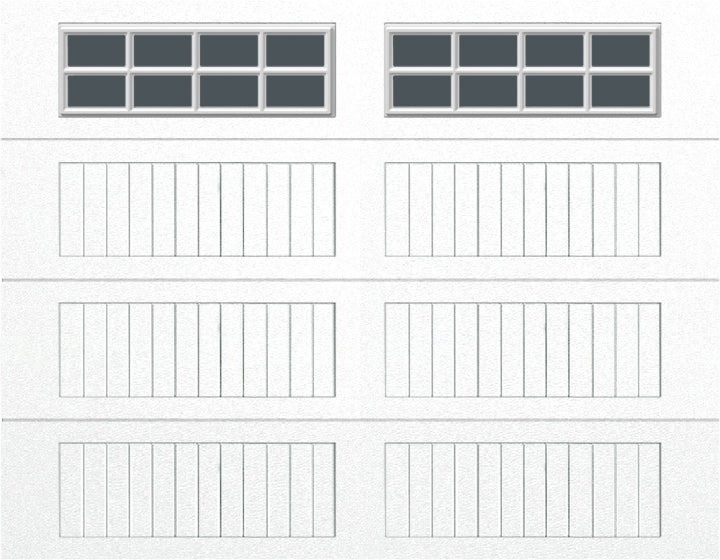 9x7 -  Tinted - Long Stockton With glass - White