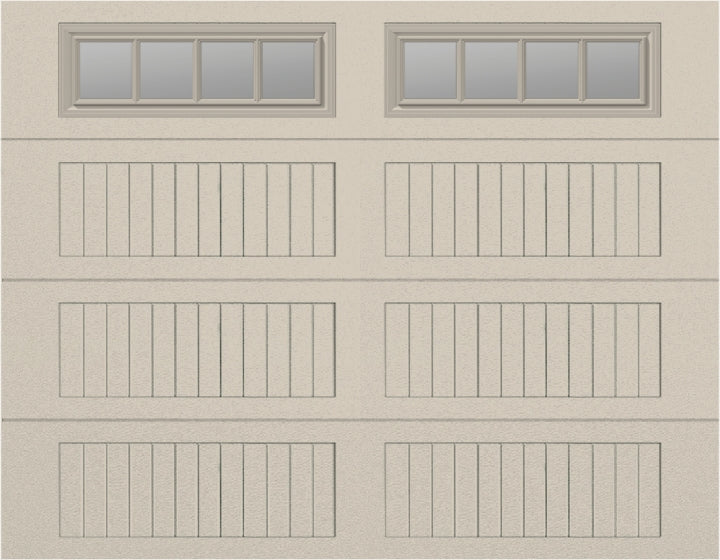 9x7 - Straight Stockbridge Long - Clear  With glass Long - Almond