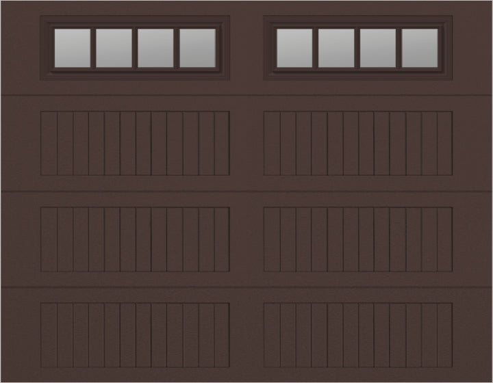 9x7 -  Straight Stockbridge Long - Clear  With glass Long - Brown