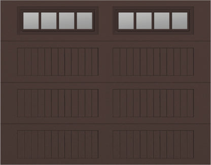 9x7 -  Straight Stockbridge Long - Clear  With glass Long - Brown