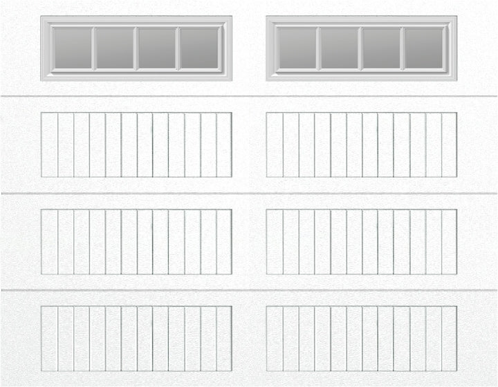 9x7 -  Straight Stockbridge Long  - Clear  With glass Long - White