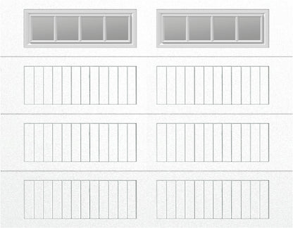 9x7 -  Straight Stockbridge Long  - Clear  With glass Long - White