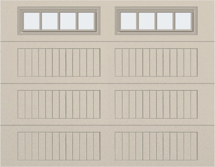 9x7 - Straight Stockbridge Long - Frosted With glass Long - Almond