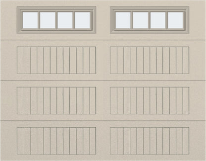 9x7 - Straight Stockbridge Long - Frosted With glass Long - Almond