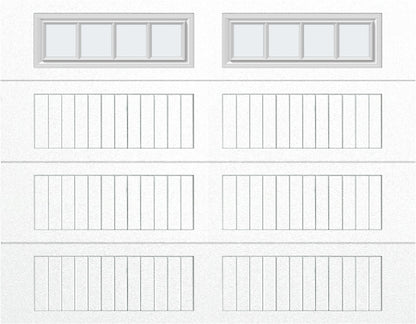 9x7 - Straight Stockbridge Long - Frosted With glass Long - White