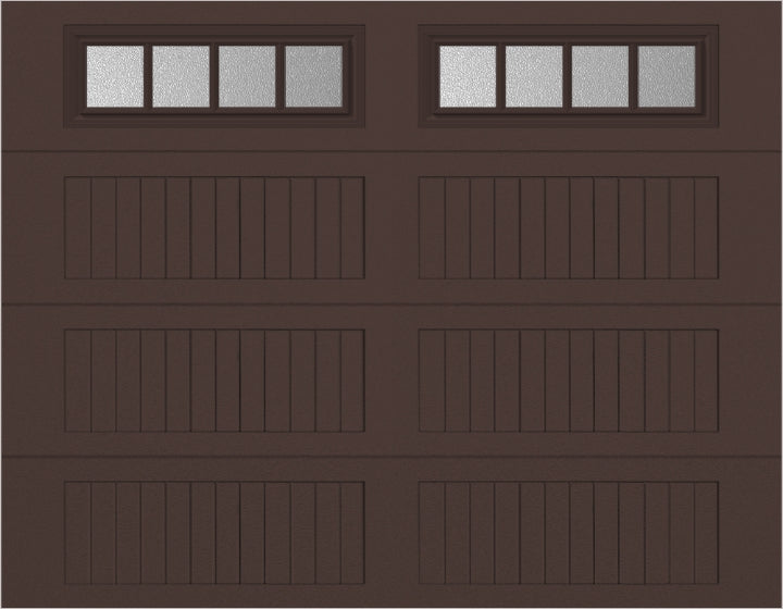 9x7 -  Straight Stockbridge Long - Obscure With glass Long - Brown