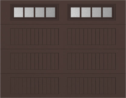 9x7 -  Straight Stockbridge Long - Obscure With glass Long - Brown