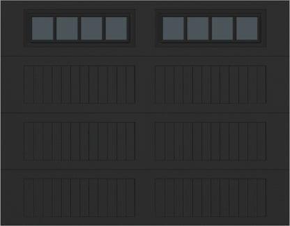 9x7 -  Straight Stockbridge Long - Tinted   With glass Long - Black