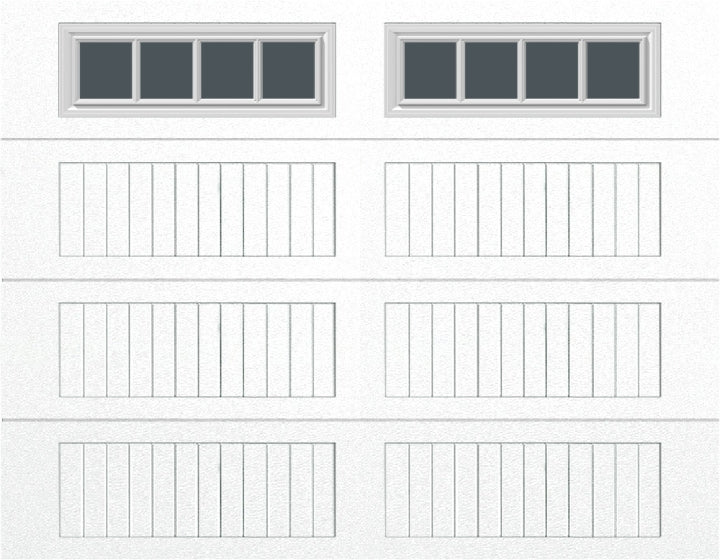 9x7 -  Straight Stockbridge Long - Tinted   With glass Long - White