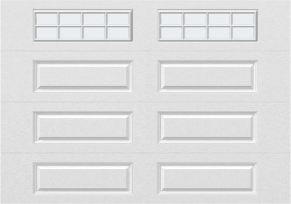 8x7 - Frosted -  Long -Stockton With glass Long - White