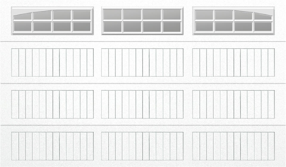 12x7 -  Arched Stockton Long - Clear  With glass Long - White