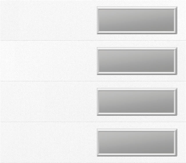 8x7 - Clear -  Stockton With glass Short - White