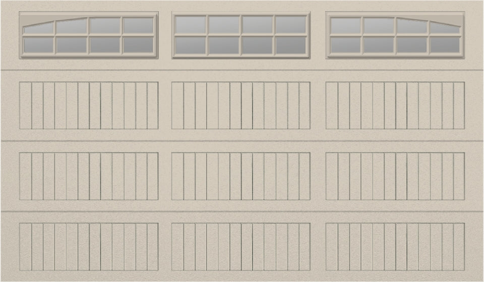 12x7 - Arched Stockton Long - Clear  With glass Long - Almond