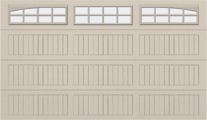 12x7 - Arched Stockton Long - Frosted With glass Long - Almond