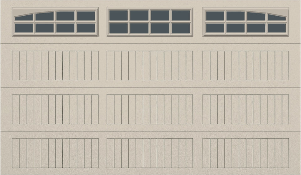 12x7 - Arched Stockton Long - Tinted With glass Long - Almond