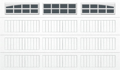 12x7 -  Arched Stockton Long - Obscure With glass Long - White