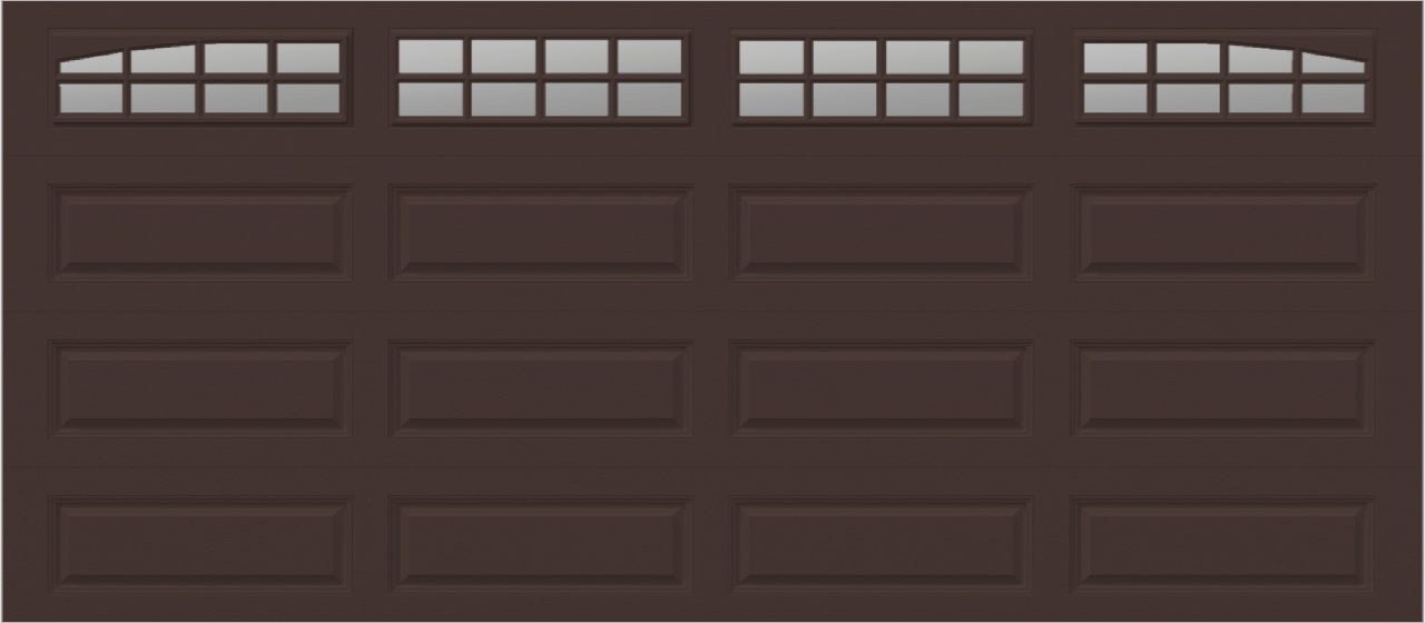 16x7 -  Arched Stockton Long - Clear  With glass Long - Brown