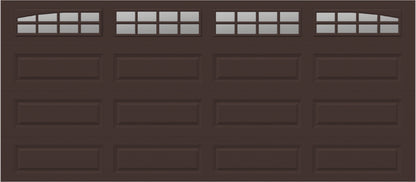 16x7 -  Arched Stockton Long - Clear  With glass Long - Brown