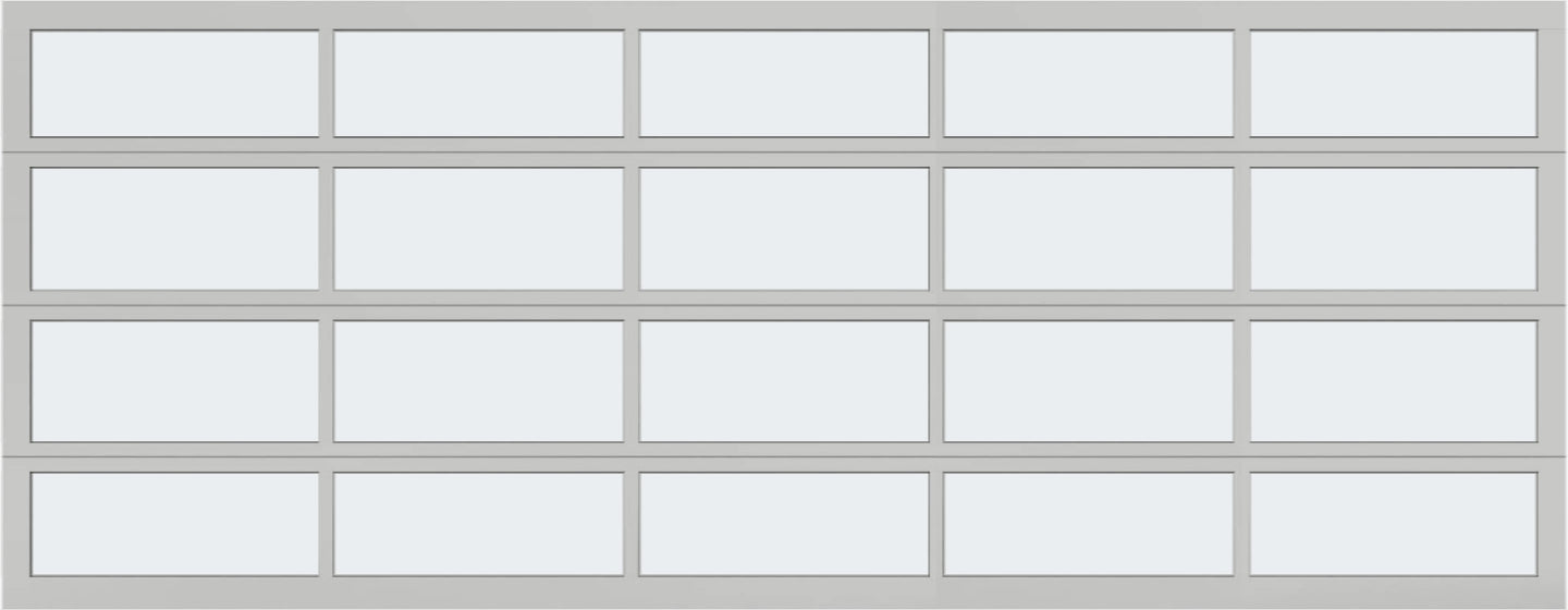 18'x7' Window - Aluminum - Clear - Frosted