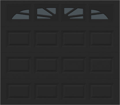 8x7 -  Sunburst - Tinted -   With glass Long - Black