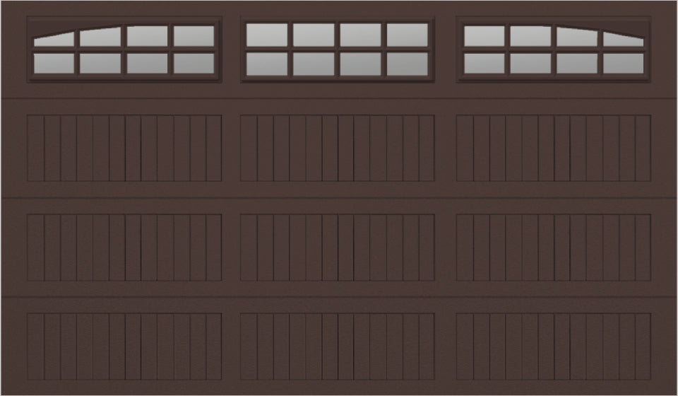 12x7 -  Arched Stockton Long - Clear  With glass Long - Brown