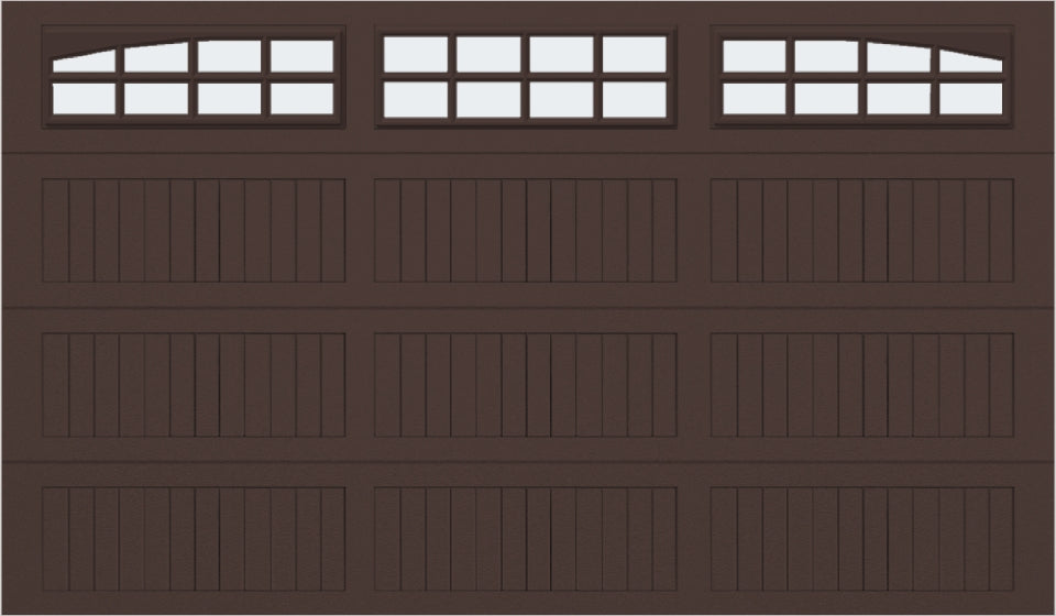 10x7 -  Arched Stockton Long - Frosted With glass Long - Brown