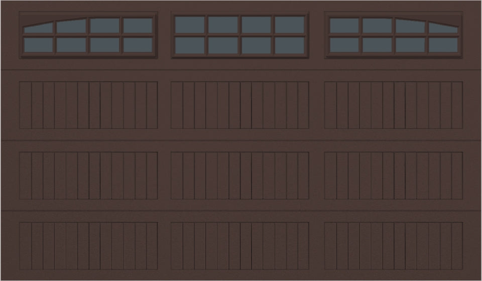 12x7 - Arched Stockton Long - Tinted With glass Long - Brown