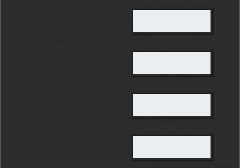 10'x7' Window - Skyflush Right  - Black - Frosted