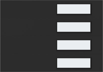 10'x7' Window - Skyflush Right  - Black - Frosted