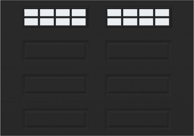 8x7 - Frosted -  Long - Stockton With glass Long - Black