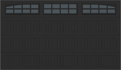 12x7 - Arched Stockton Long - Tinted With glass Long - Black