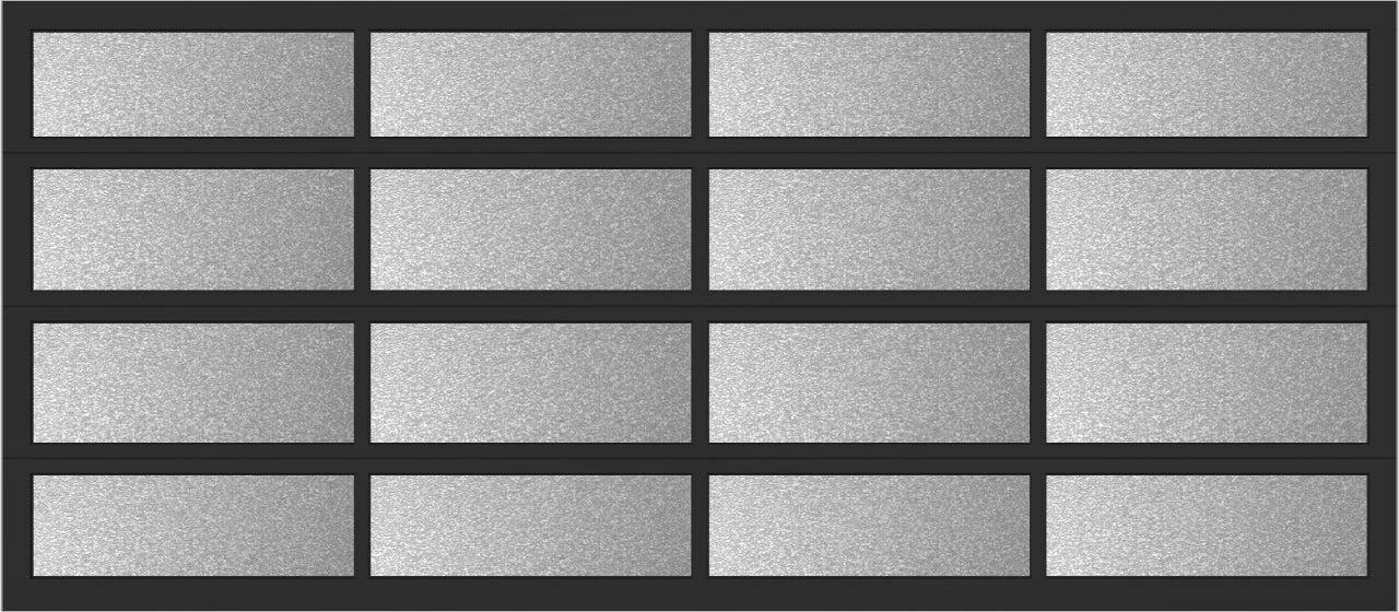 16'x7' Window - Aluminum  - Black - Obscure