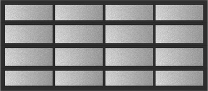 16'x7' Window - Aluminum  - Black - Frosted