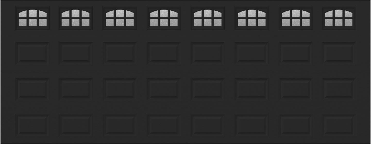 18x7 -  Cascade - Obscure With glass - Black