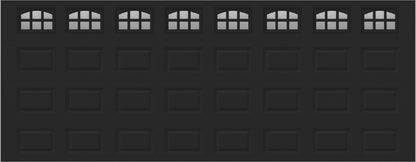 18x7 -  Cascade - Obscure With glass - Black