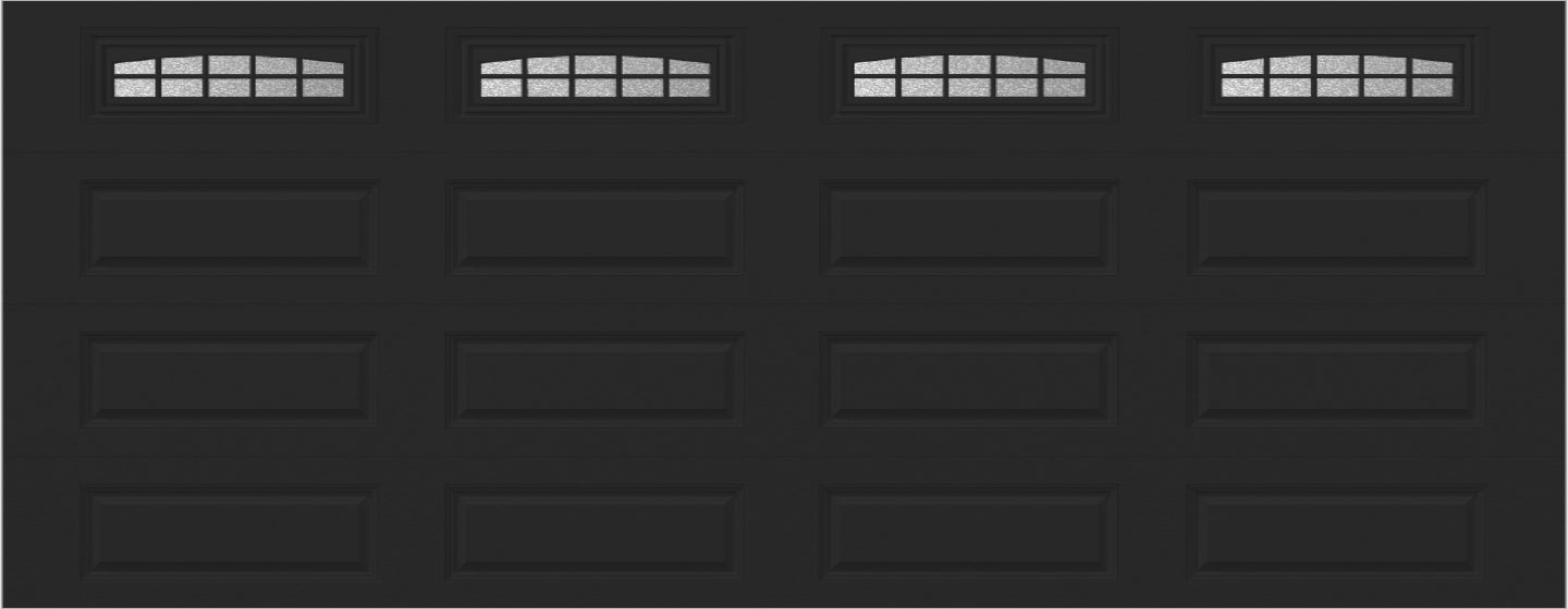 18x7 -  Cascade - Obscure  With glass Long - Black