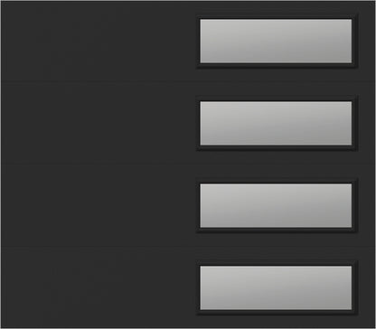 8x7 - Clear -  Stockton With glass Short - Black