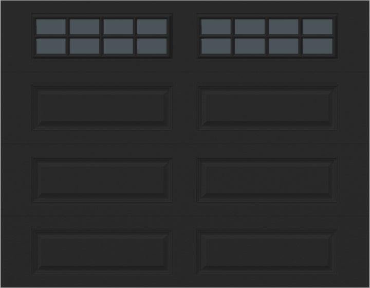 9x7 -  Tinted- Long Stockton With glass - Black