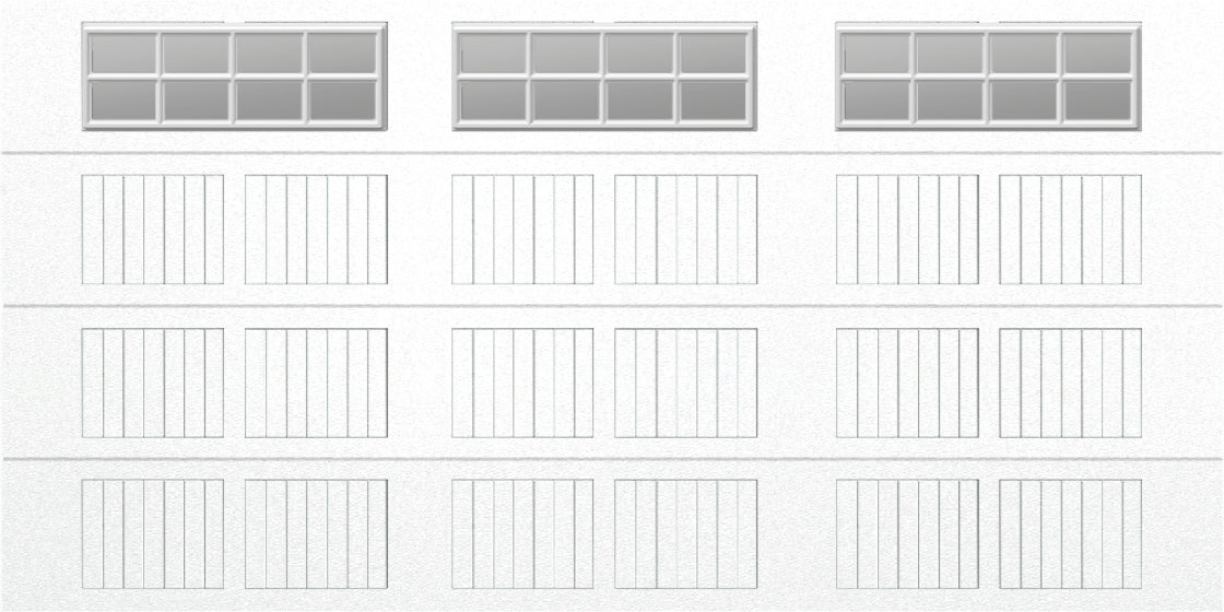 14x7 - Clear -  Stockton With glass Short - White