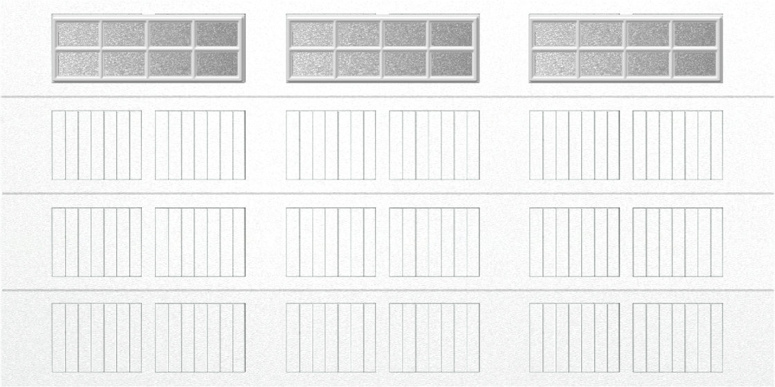 14x7 -  Obscure- Stockton With glass - White.