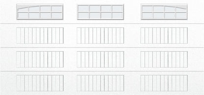 15x7 - Arched Stockbridge Long - Frosted With glass Long - White
