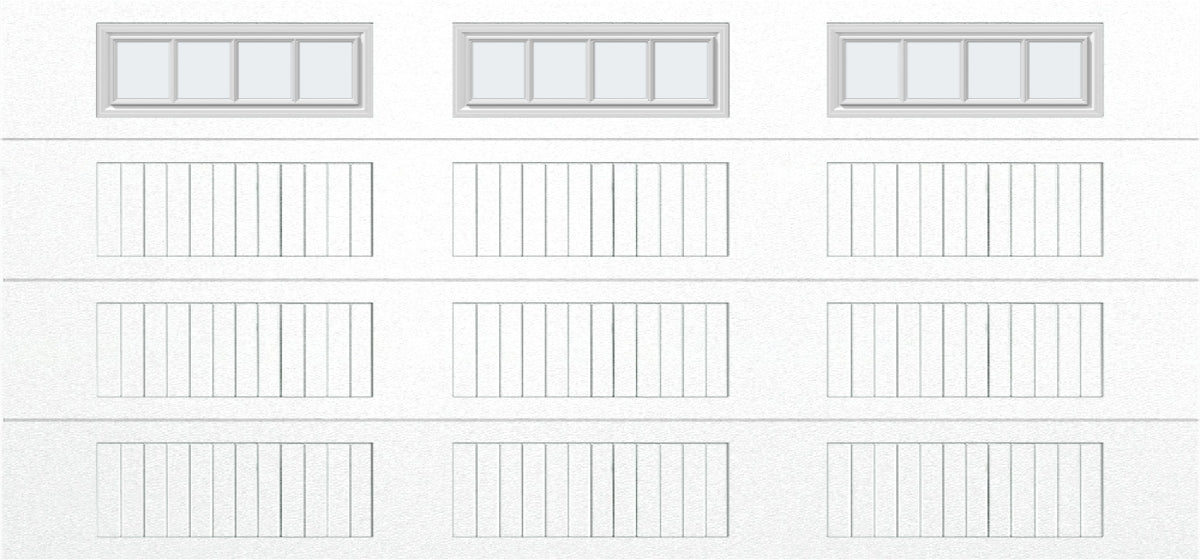 15x7 - Straight Stockbridge Long - Frosted With glass Long - White
