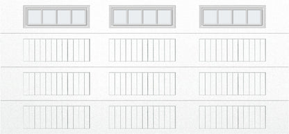 15x7 - Straight Stockbridge Long - Frosted With glass Long - White
