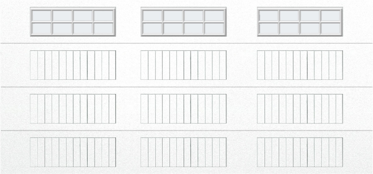 15x7 - Frosted -  Long -Stockton With glass Long - White