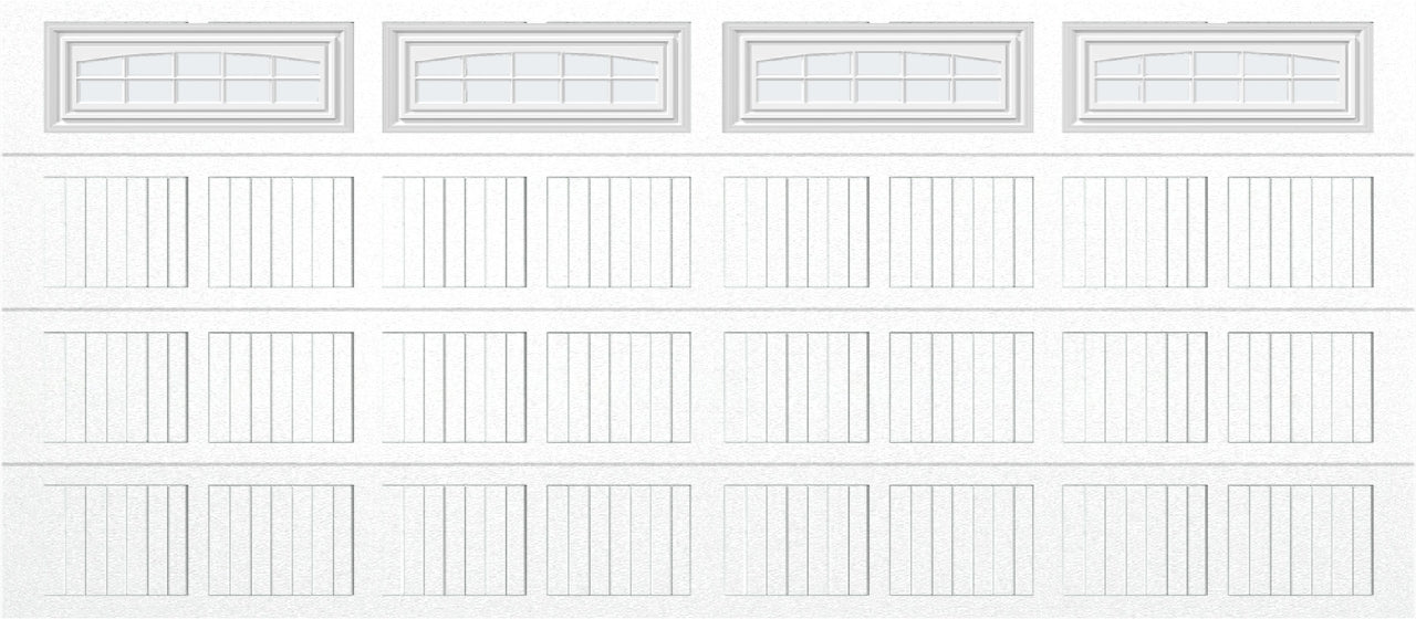16x7 -  Cascade Short - Frosted  With glass - White