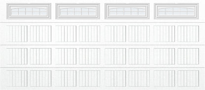 16x7 -  Cascade Short - Frosted  With glass - White
