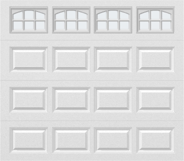 8x7 -  Cascade Short - Frosted  With glass - White.