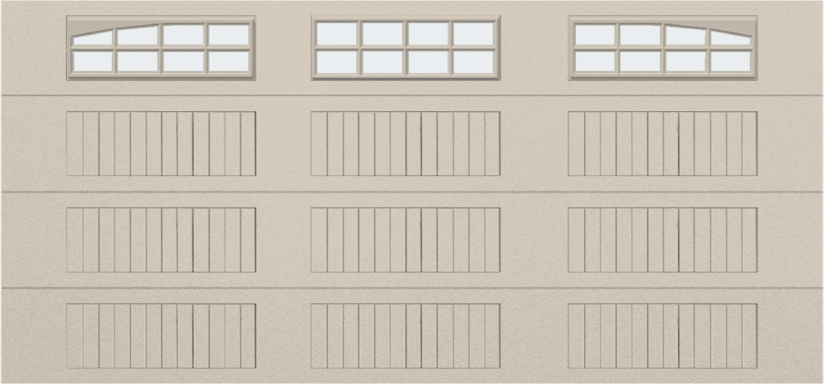 15x7 - Arched Stockbridge Long - Frosted With glass Long - Almond