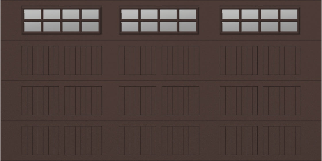 14x7 - Clear -  Stockton With glass Short - Brown